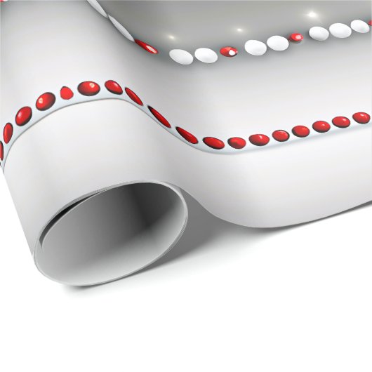 Elegant modern grijs, rood, witte reukgewas cadeaupapier (Rol Hoek)