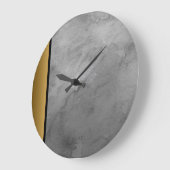 Elegant Modern Grijs Zwart Goud Marmeren Patroon Grote Klok (Hoek)