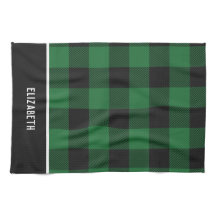 Elegant modern groen en zwart buffelpatroon