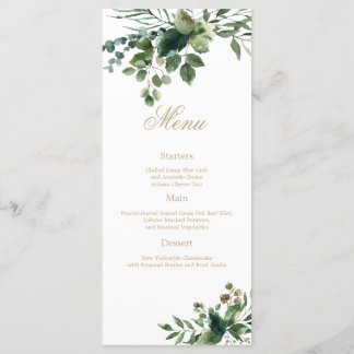 Elegant modern groen waterverf menu
