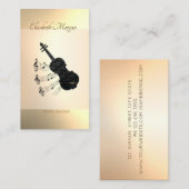 Elegant Modern, Guitar, Music Teacher Visitekaartje (Voorkant / Achterkant)