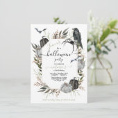 Elegant modern Halloween-feestje Kaart (Staand voorkant)