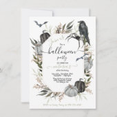 Elegant modern Halloween-feestje Kaart (Voorkant)