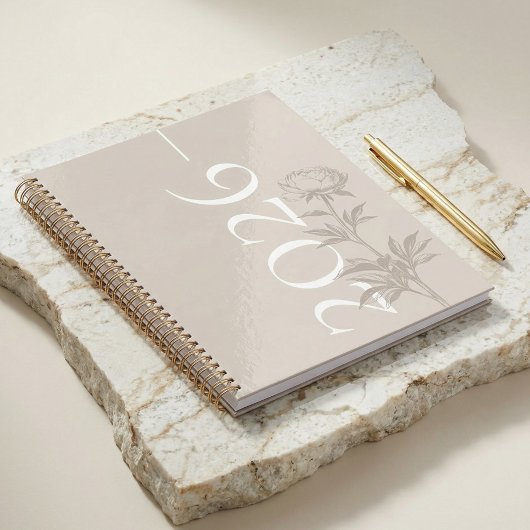 Elegant Modern Hand-Drawn Sketch Floral Organize Planner