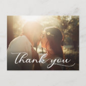 Elegant Modern Hand Lettered Wedding Dank je Briefkaart (Voorkant)