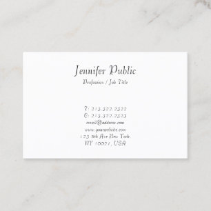 Elegant modern handgeschreven minimalistisch scrip visitekaartje