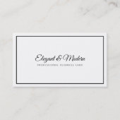 Elegant & modern handgeschreven prof. b/w visitekaartje (Voorkant)