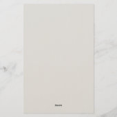 Elegant Modern Handlettering Eenvoudig Professione Briefpapier (Achterkant)