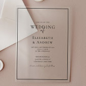 Elegant, modern, handschrift, bruiloft acryl uitnodigingen