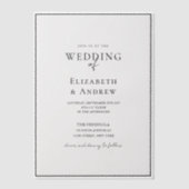 Elegant, modern, handschrift, bruiloft, vellum uitnodigingen (Voorkant)