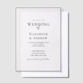 Elegant, modern, handschrift, bruiloft, vellum uitnodigingen (Offset)