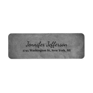 Elegant modern handschrift effen grijs krijtbord etiket