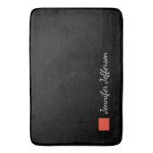 Elegant modern handschrift effen zwart badmat (Voorkant Verticaal)