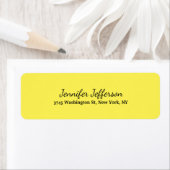 Elegant Modern Handschrift Gewoon Geel Etiket (Insitu)