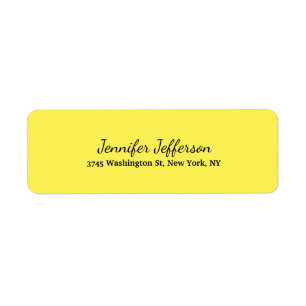 Elegant Modern Handschrift Gewoon Geel Etiket