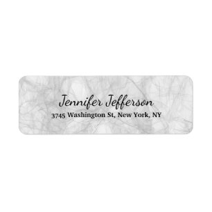 Elegant modern handschrift in grijs etiket
