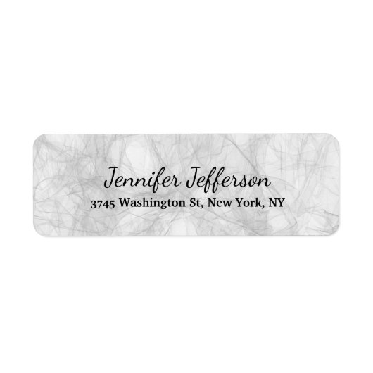 Elegant modern handschrift in grijs etiket (Voorkant)