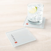 Elegant modern handschrift in Professional Glazen Onderzetter (Schuin)