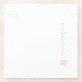 Elegant modern handschrift in Professional Glazen Onderzetter (Achterkant)