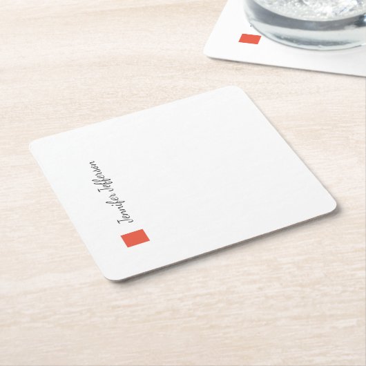 Elegant modern handschrift in Professional Kartonnen Onderzetters (Schuin)