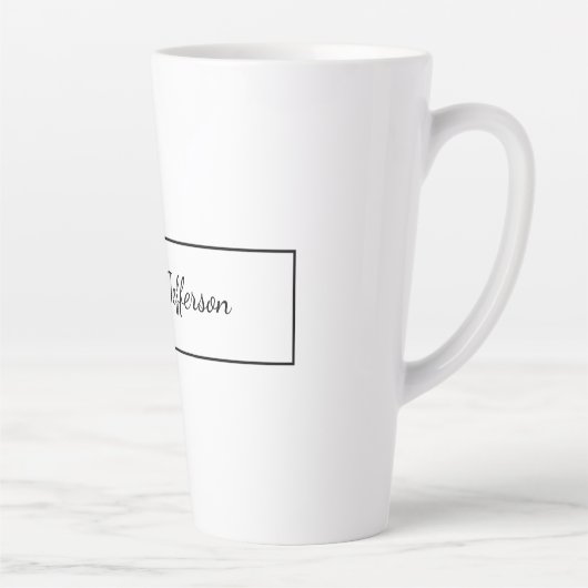 Elegant modern handschrift in Professional Latte Mok (Rechts)