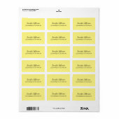 Elegant modern handschrift lichtgeel etiket (Full Sheet)