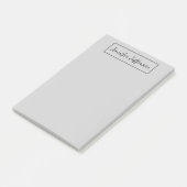 Elegant Modern Handschrift Plain Professional Grey Post-it® Notes (Schuin)