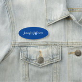 Elegant modern handschrift Professional Deep Blue Naamplaatje (In situ)