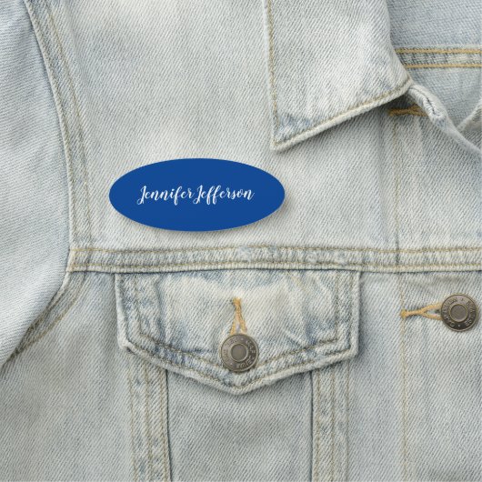 Elegant modern handschrift Professional Deep Blue Naamplaatje (In situ)