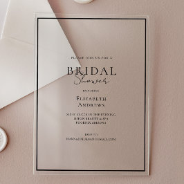 Elegant, modern, handschrift, Vrijgezellenfeest Acryl Uitnodigingen