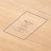 Elegant, modern, handschrift, Vrijgezellenfeest Acryl Uitnodigingen (Laagn)