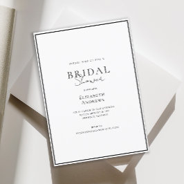 Elegant, modern, handschrift, wit Vrijgezellenfees Kaart