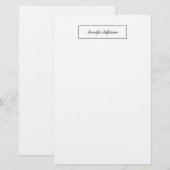 Elegant Modern Handwriting Eenvoudig Professioneel Briefpapier (Voorkant / Achterkant)