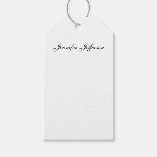 Elegant Modern Handwriting Eenvoudig Professioneel Cadeaulabel (Voorkant)