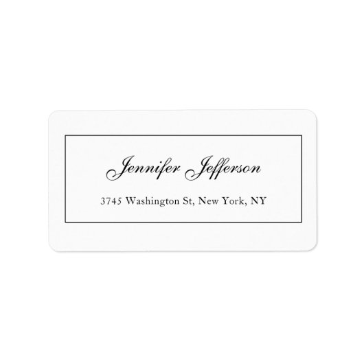 Elegant Modern Handwriting Eenvoudig Professioneel Etiket (Voorkant)