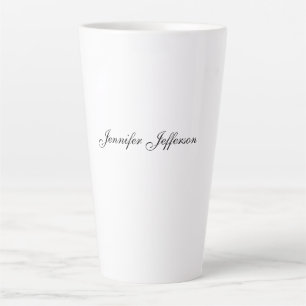 Elegant Modern Handwriting Eenvoudig Professioneel Latte Mok