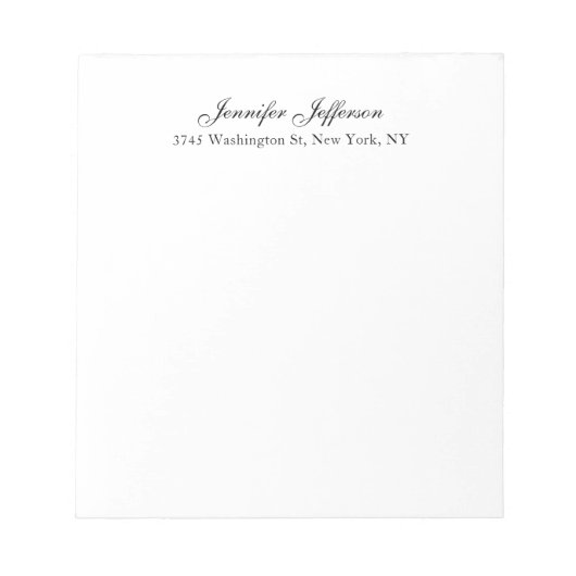 Elegant Modern Handwriting Eenvoudig Professioneel Notitieblok (Voorkant)