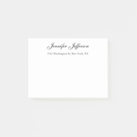 Elegant Modern Handwriting Eenvoudig Professioneel Post-it® Notes (Voorkant)
