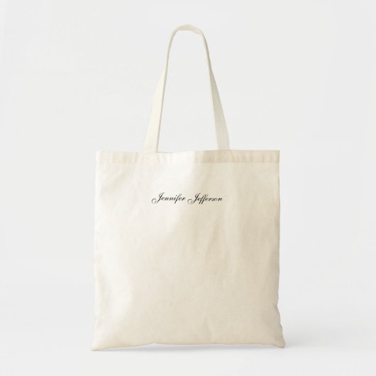 Elegant Modern Handwriting Eenvoudig Professioneel Tote Bag (Voorkant)