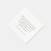 Elegant Modern Handwritten Note Neutral Wedding Servet (Hoek)