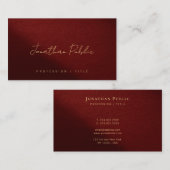 Elegant Modern Handwritten Script Template Custom Visitekaartje (Voorkant / Achterkant)