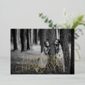 Elegant Modern Happiest Feestdagen 2 foto (Staand Voorkant)