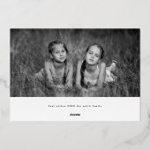 Elegant Modern Happiest Feestdagen 2 foto (Achterkant)