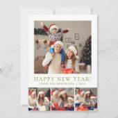 Elegant Modern Happy New Year 2026 Family Photo Feestdagenkaart (Voorkant)