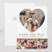 Elegant Modern Happy New Year 2026 Family Photo Feestdagenkaart (Voorkant / Achterkant)