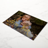 Elegant modern Happy Nieuwjaar 3 Fotoscript Folie Feestdagenkaart (Gedraaid)