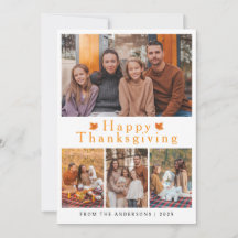 Elegant Modern Happy Thanksgiving Autumn Photo