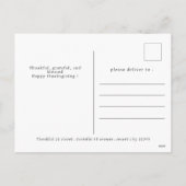 Elegant Modern Happy Thanksgiving Autumn Photo Feestdagenkaart (Achterkant)