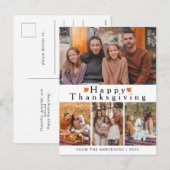 Elegant Modern Happy Thanksgiving Autumn Photo Feestdagenkaart (Voorkant / Achterkant)
