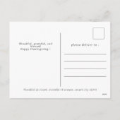 Elegant Modern Happy Thanksgiving Autumn Photo Feestdagenkaart (Achterkant)